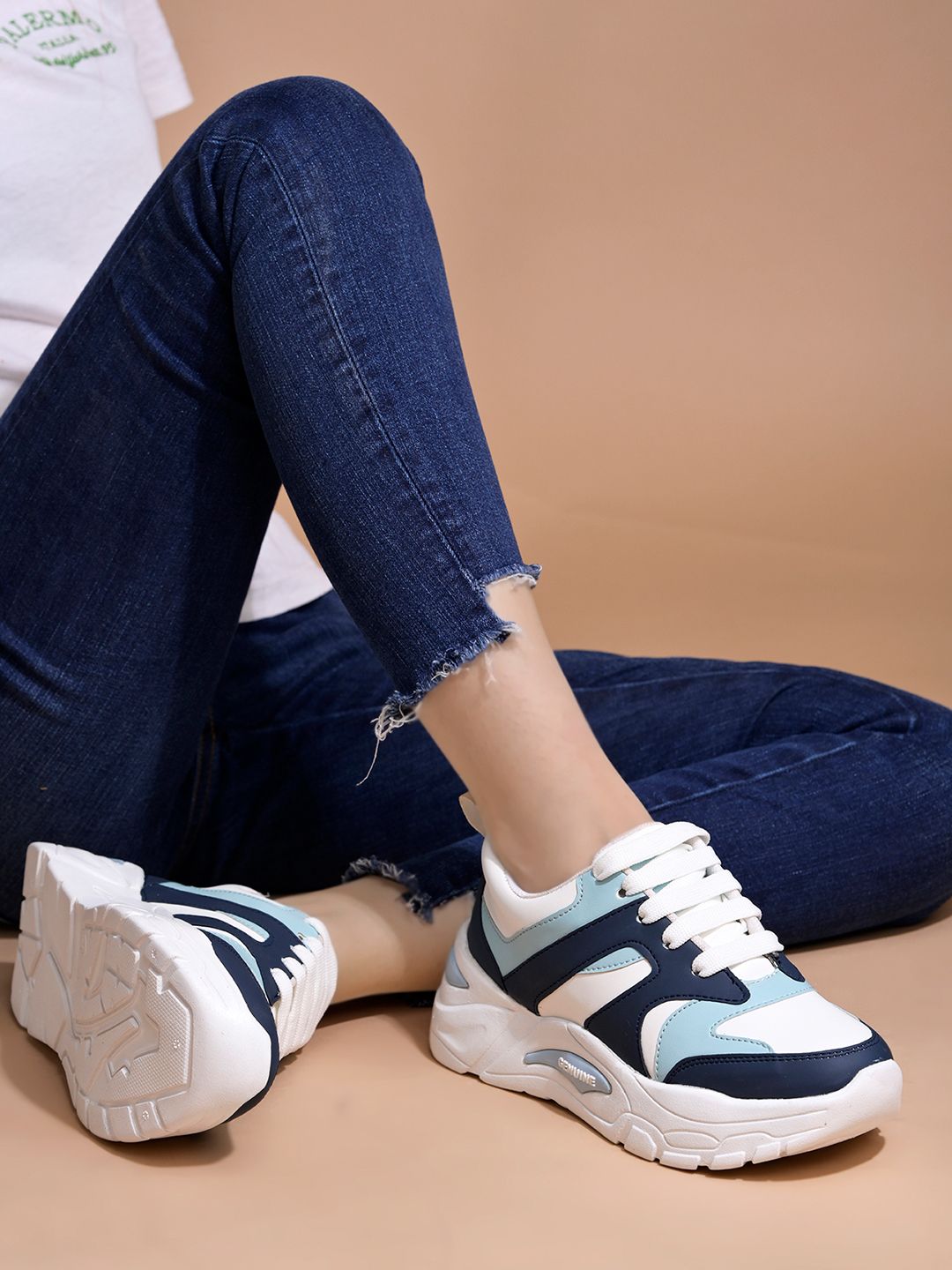     			Shoetopia Navy Blue Women's Sneakers