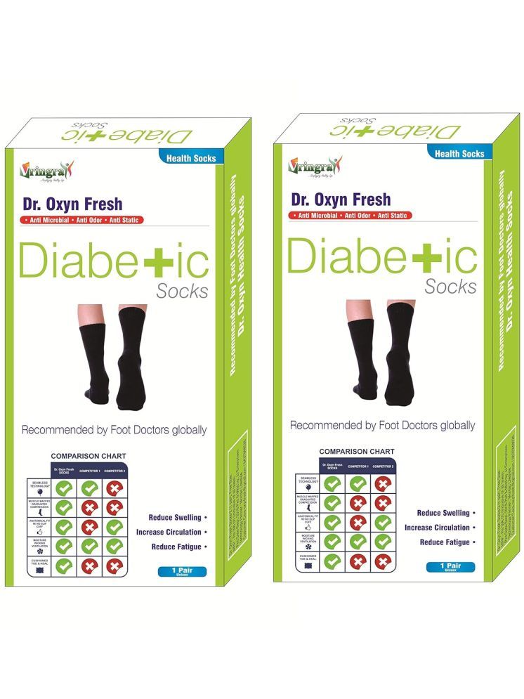     			Vringra Dr. Oxyn Fresh Socks | Diabetic Care Socks Cotton Health Care Socks (Pack Of 2)