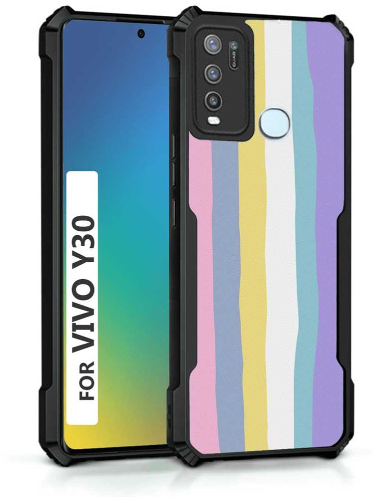     			COBERTA Multicolor Printed Back Cover Polycarbonate Compatible For Vivo Y30 ( Pack of 1 )