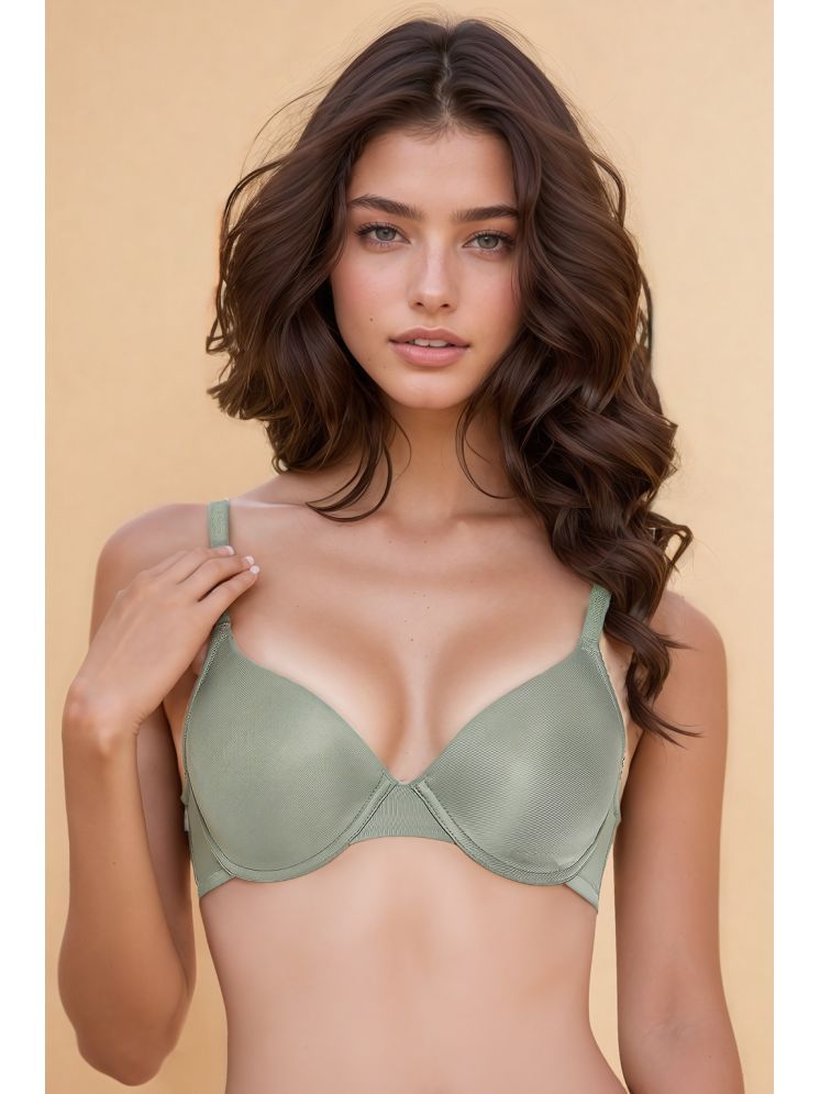     			Clovia Nylon Heavily Padded Women's T-Shirt Bra ( Green ) BR1537R11