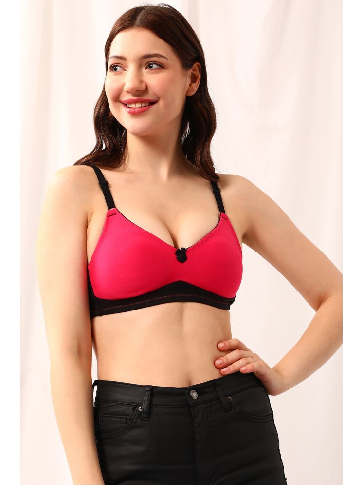     			Clovia Pack of 1 Cotton Non Padded Women's T-Shirt Bra ( Pink ) BR5001R14