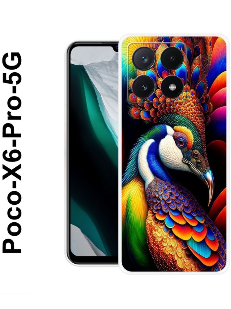     			PAEDICON Multicolor Printed Back Cover Silicon Compatible For POCO X6 Pro 5G ( Pack of 1 )