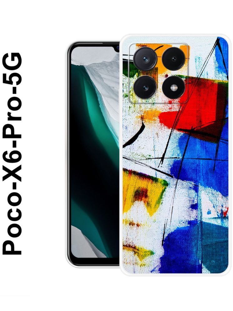     			PAEDICON Multicolor Printed Back Cover Silicon Compatible For POCO X6 Pro 5G ( Pack of 1 )