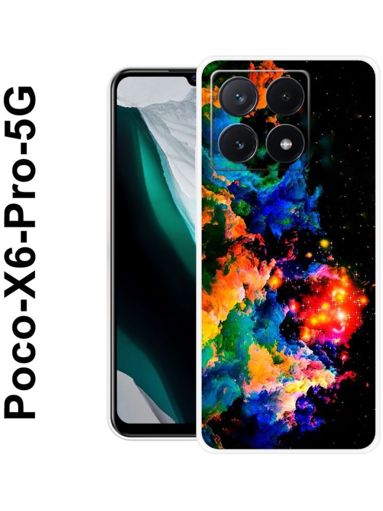     			PAEDICON Multicolor Printed Back Cover Silicon Compatible For POCO X6 Pro 5G ( Pack of 1 )