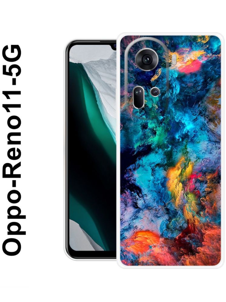     			PAEDICON Multicolor Printed Back Cover Silicon Compatible For OPPO Reno 11 5G ( Pack of 1 )