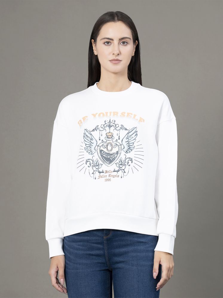     			Red Tape Fleece Women's Non Hooded Sweatshirt ( Off White )