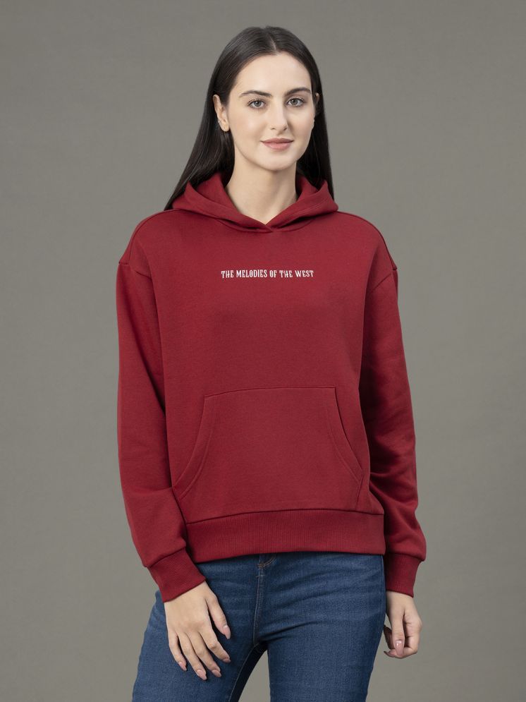     			Red Tape Fleece Women's Hooded Sweatshirt ( Red )