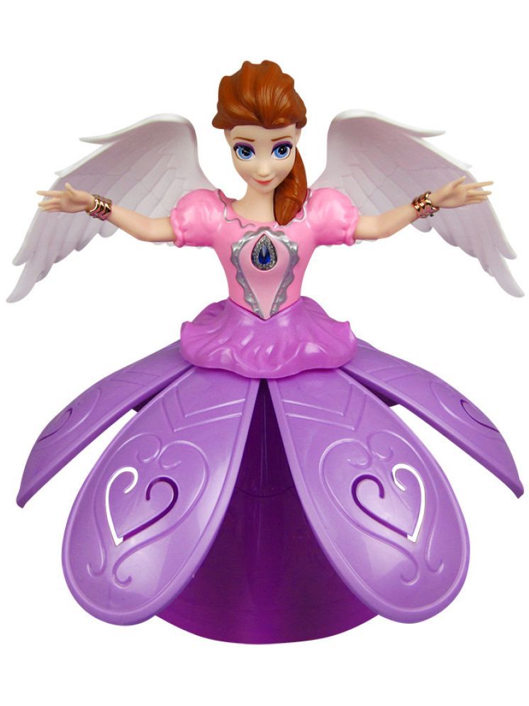     			PANSHUB Fairy Princess Dancing Rotating Doll with Flashing Lights and Music Toys for Kids Boys Girls(Multicolor) (Angle Girl Doll)