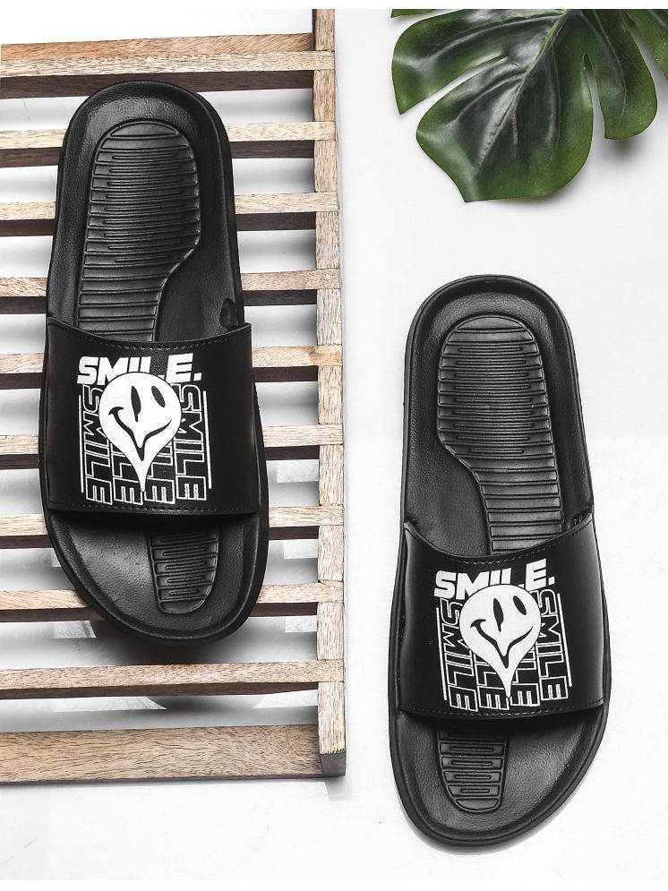     			PERY PAO Black Men's Slide Flip Flop