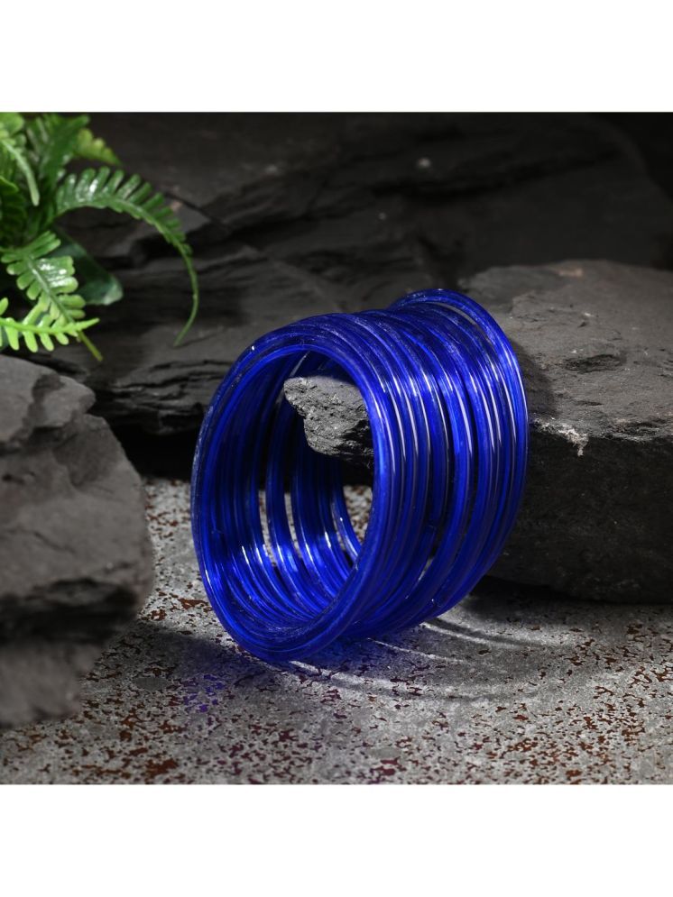     			Somil Blue Bangle Set ( Pack of 12 )