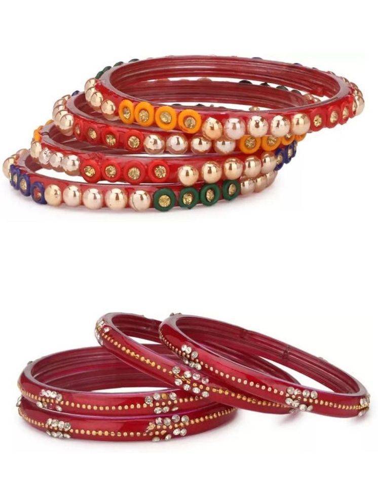     			Somil Multicolor Bangle Set ( Pack of 8 )