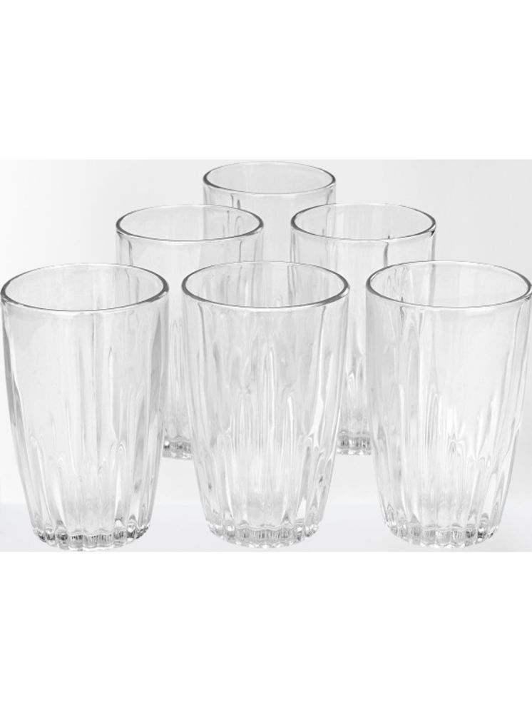     			Somil Party Glass/Beer Mug Glass Plain Water Glass 350 ml ( Pack of 6 ) Transparent