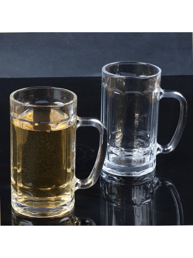     			Somil Party Glass/Beer Mug Glass Plain Water Glass 400 ml ( Pack of 2 ) Transparent