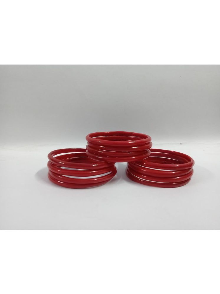     			Somil Red Bangle Set ( Pack of 12 )