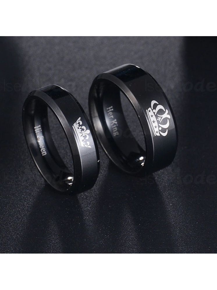     			Thrillz Black Couple Ring ( Pack of 2 )