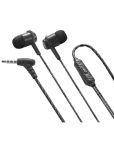 MZ M108 3.5 mm Wired Earphone In Ear Volume Controller Black