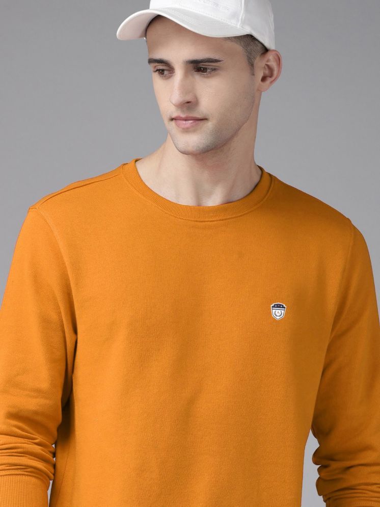     			ADORATE Fleece Round Neck Men's Sweatshirt - Mustard ( Pack of 1 )