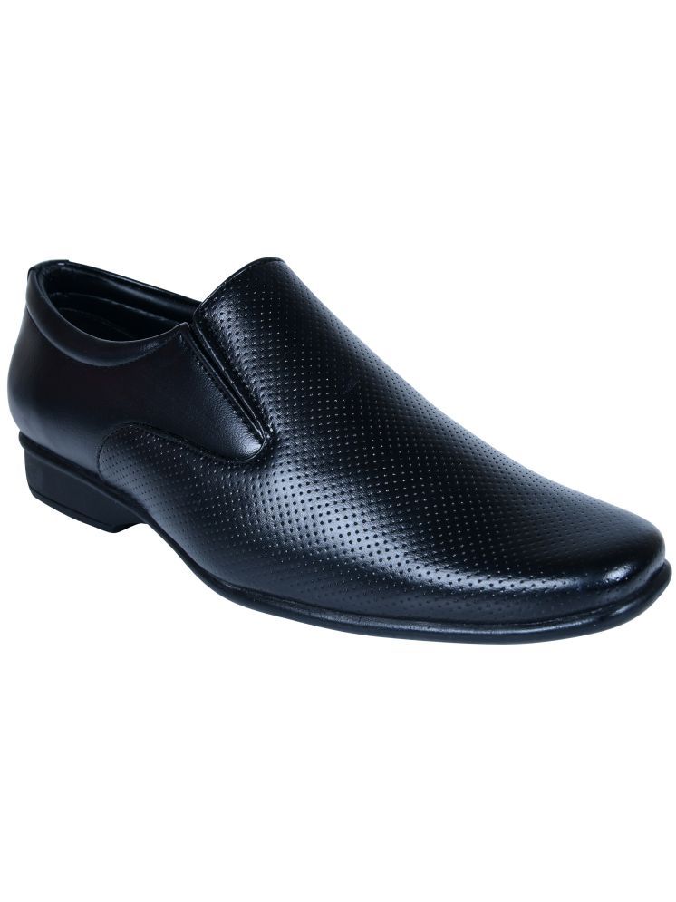     			Action Black Men's Slip On Formal Shoes