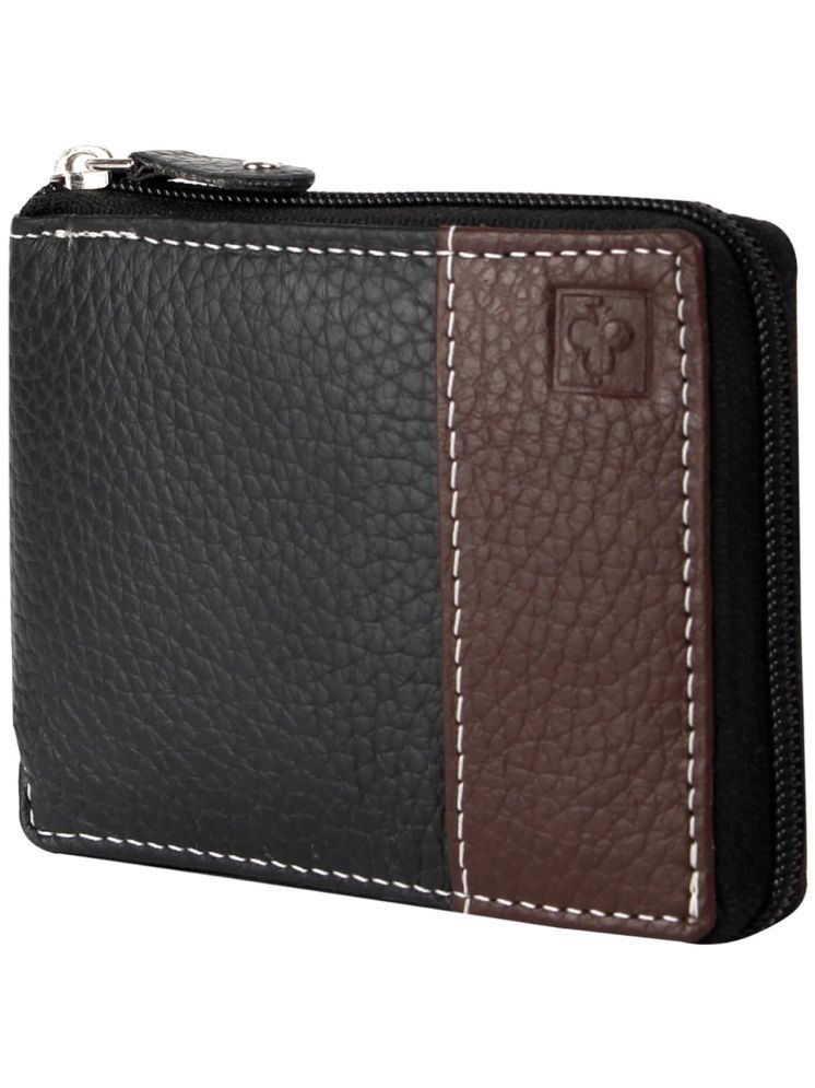     			CIMONI Black 100% Leather Men's RFID Wallet ( Pack of 1 )