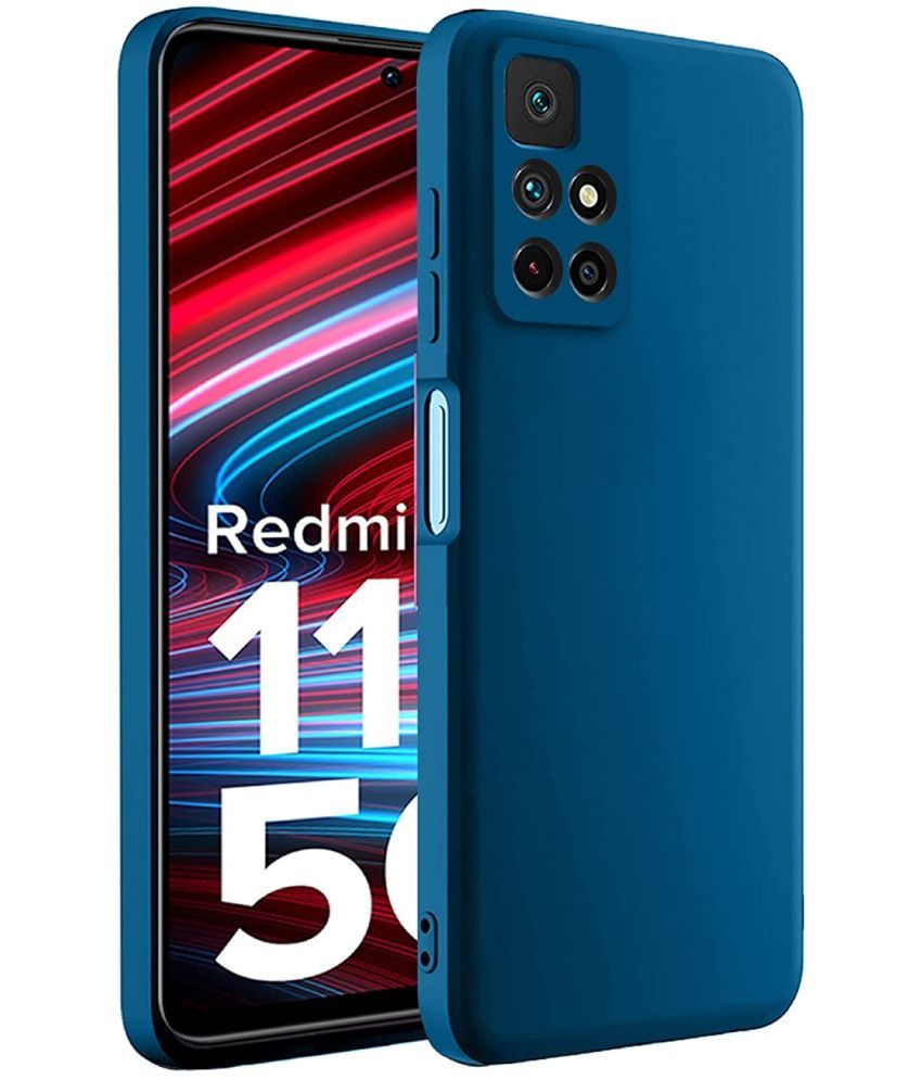     			Doyen Creations - Blue Plain Cases Compatible For Xiaomi Redmi Note 11T 5G ( Pack of 1 )