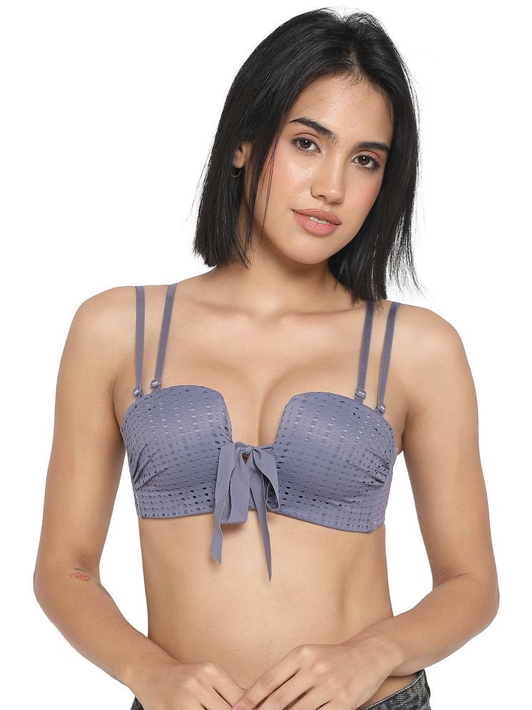     			PARKHA Pack of 1 Nylon Heavily Padded Push Up Bra For Women ( Purple )