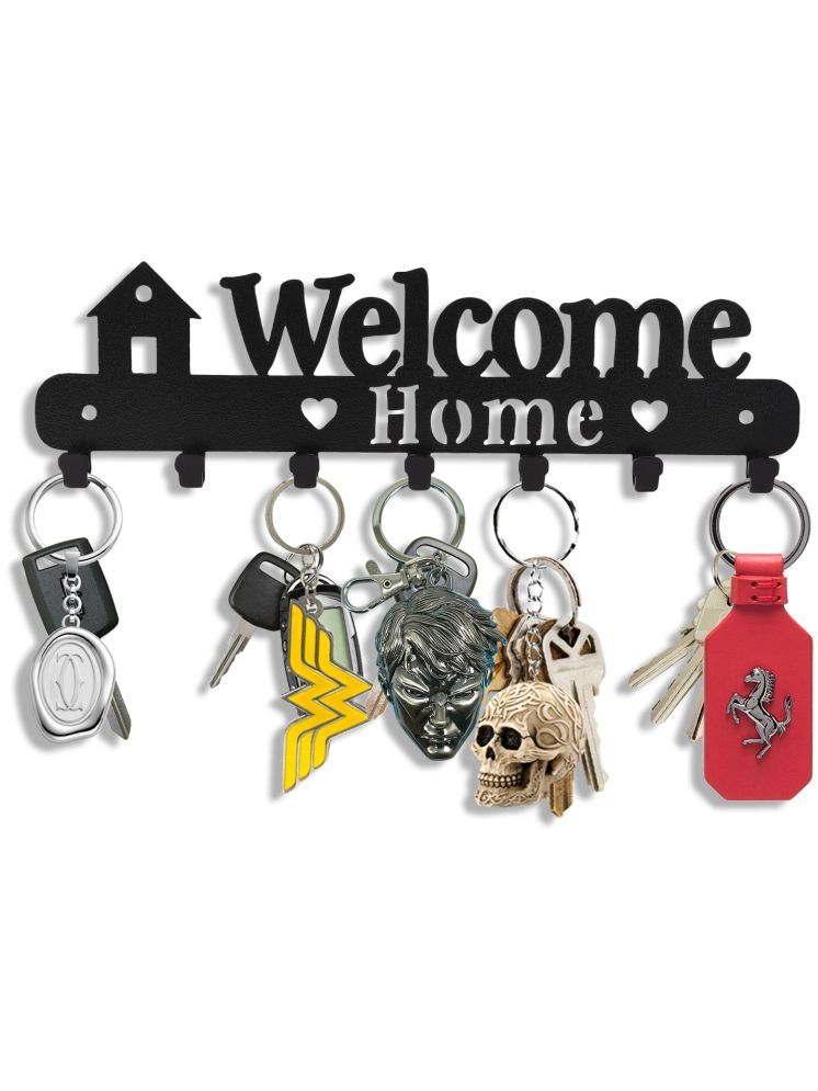     			Suveharts Black Metal Keychain - Pack of 1