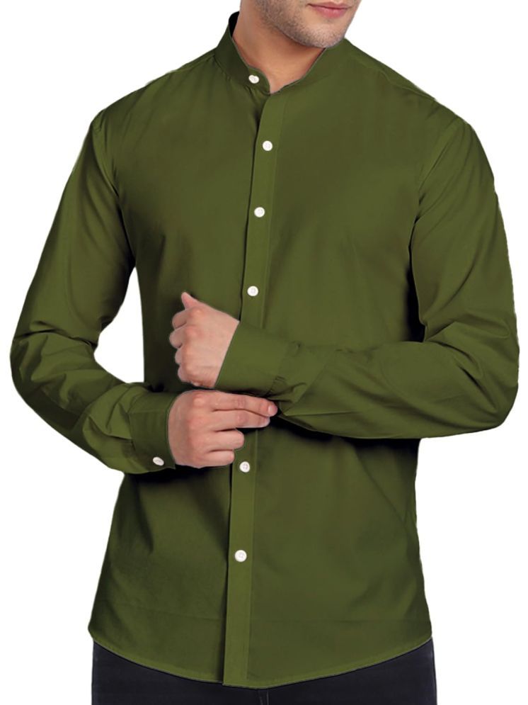     			UNI VIBE Cotton Blend Slim Fit Solids Full Sleeves Men's Casual Shirt - Sea Green ( Pack of 1 )