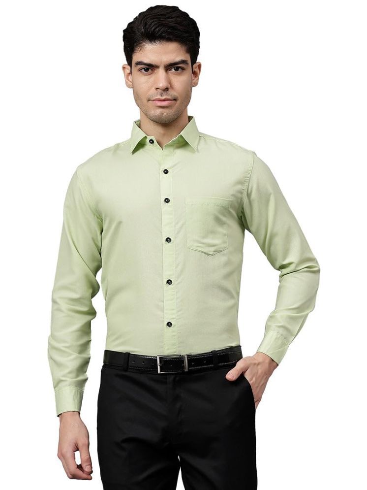     			UNI VIBE Cotton Blend Slim Fit Solids Full Sleeves Men's Casual Shirt - Olive ( Pack of 1 )