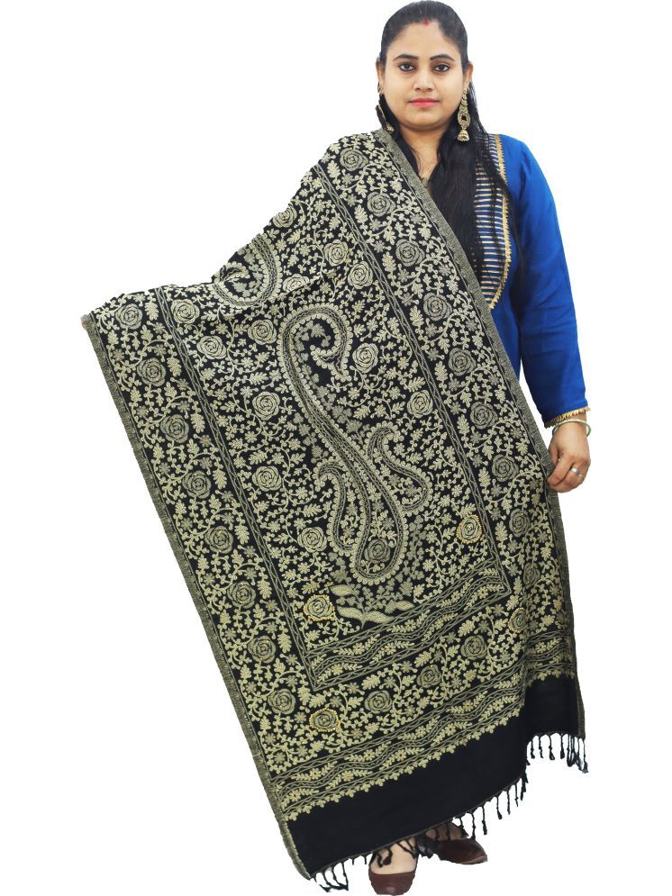     			Vrinde Black Printed Shawl - ( Pack of 1 )