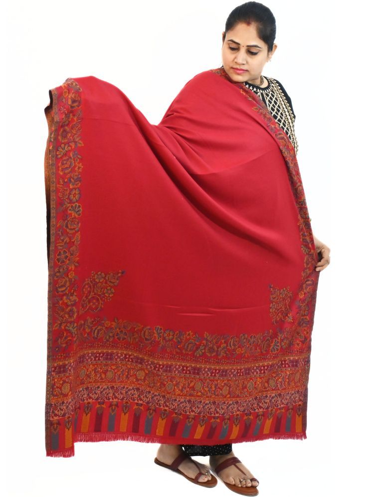     			Vrinde Maroon Self Design Shawl - ( Pack of 1 )