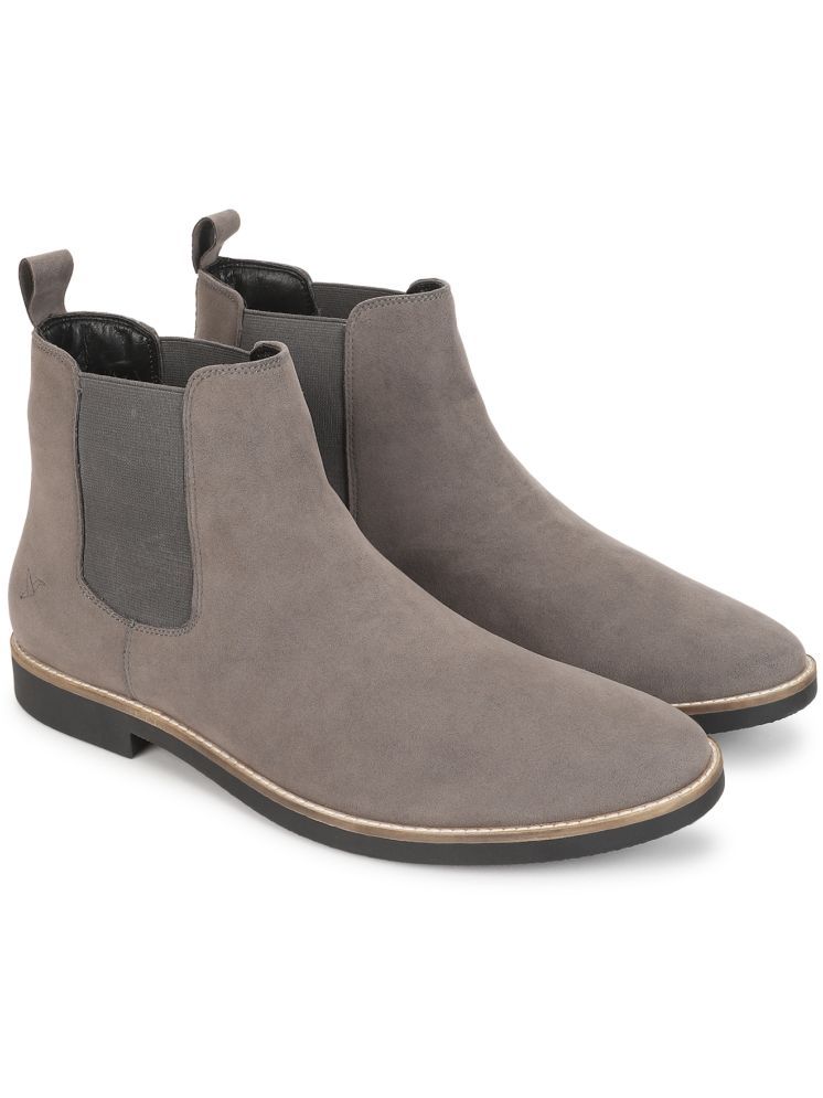     			Yoho Dark Grey Men's Chelsea Boots