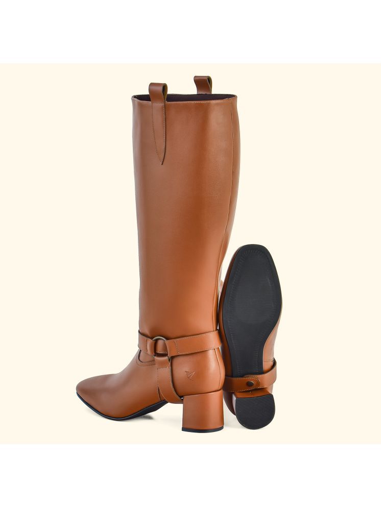     			Yoho Tan Women's Mid Calf Length Boots