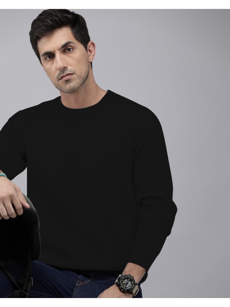     			AUSK Fleece Round Neck Men's Sweatshirt - Black ( Pack of 1 )