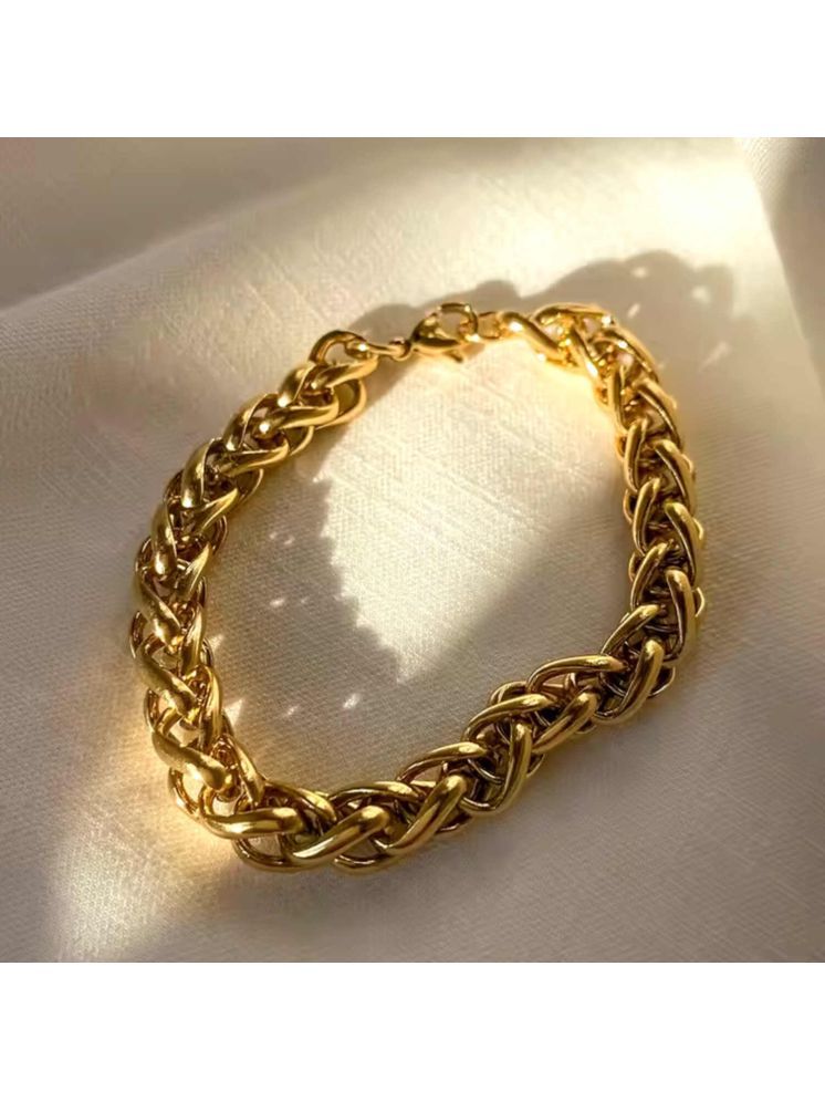     			FASHION FRILL Gold Bracelet ( Pack of 1 )