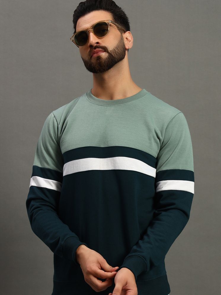     			Hushbucks Fleece Round Neck Men's Sweatshirt - Mint Green ( Pack of 1 )