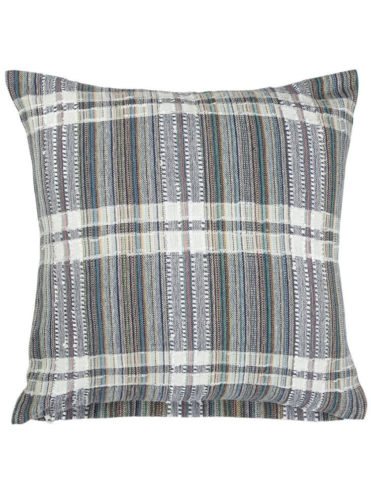     			Klotthe Set of 1 Cotton Small Checks Square Cushion Cover (40X40)cm - Multicolor