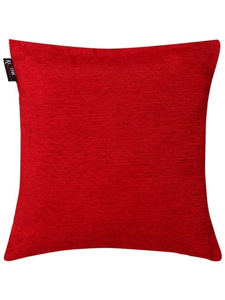     			Klotthe Set of 1 Cotton Solid Square Cushion Cover (50X50)cm - Red