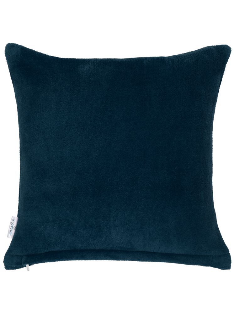     			Klotthe Set of 1 Woollen Solid Square Cushion Cover (30X30)cm - Blue