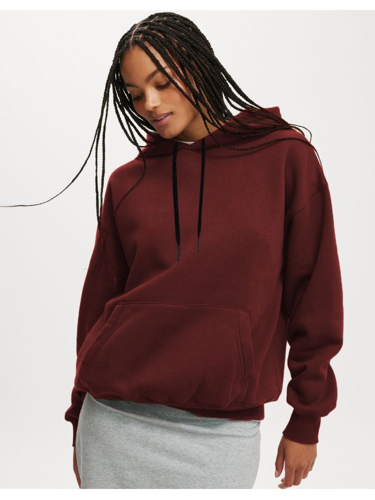     			Lime Fleece Women's Hooded Sweatshirt ( Maroon )