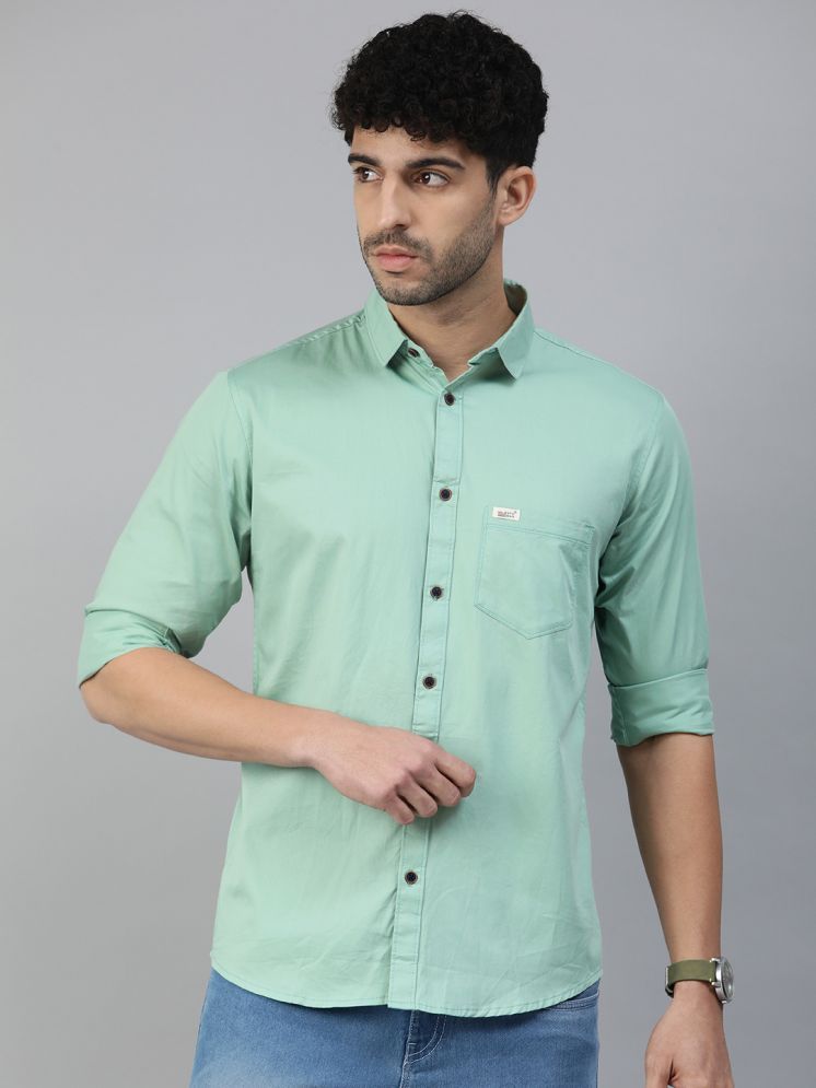     			MAJESTIC MAN 100% Cotton Slim Fit Solids Full Sleeves Men's Casual Shirt - Sea Green ( Pack of 1 )