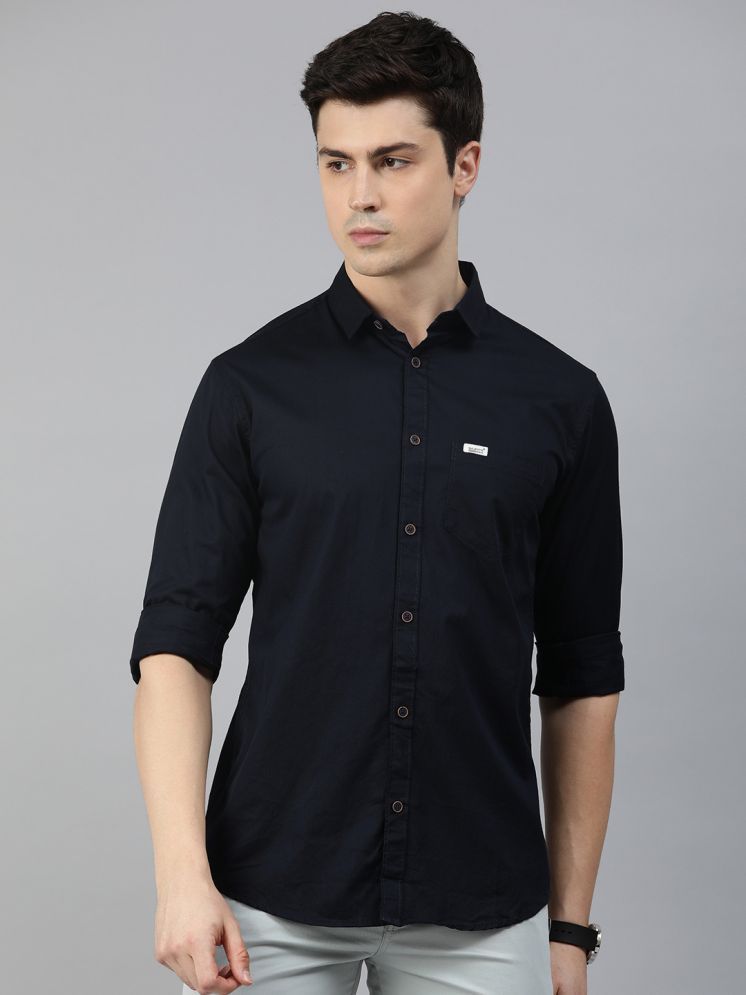     			MAJESTIC MAN 100% Cotton Slim Fit Solids Full Sleeves Men's Casual Shirt - Navy ( Pack of 1 )