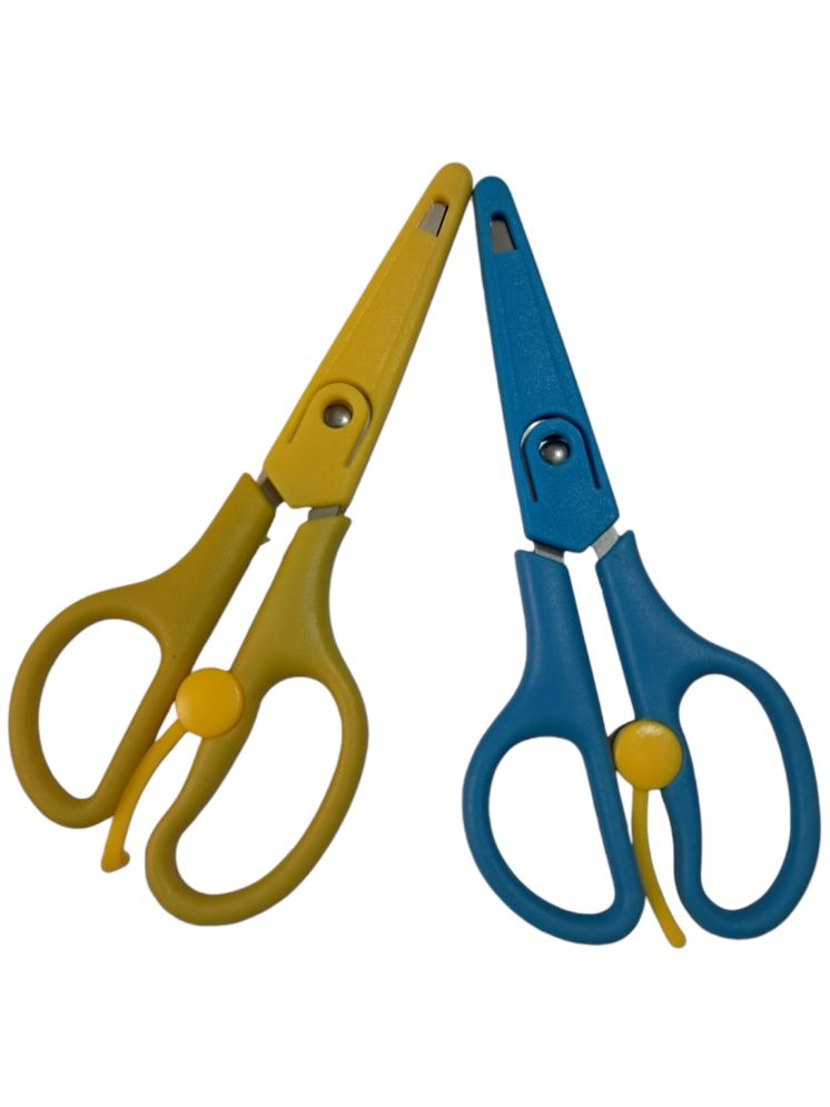     			School Stainless Steel Student Children Cutting Safety Small Kids Mini Scissors 4.5 cm pack of 2