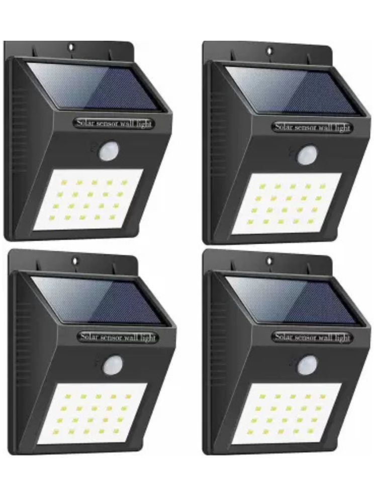     			Spark World 0.2W Solar Outdoor Wall Light ( Pack of 4 )