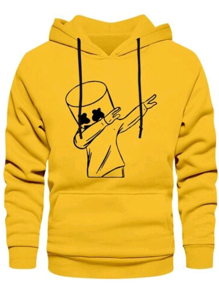     			Try This Cotton Blend Hooded Men's Sweatshirt - Yellow ( Pack of 1 )