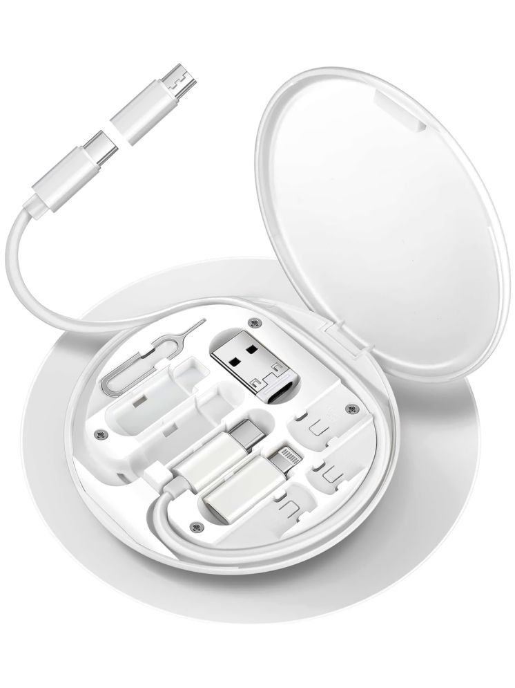     			Vertical9 0.5m Data Cables Multipurpose Travel Kit for All Smarphones - White