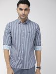 The Indian Garage Co. 100% Cotton Slim Fit Striped Full Sleeves Men's Casual Shirt - Blue ( Pack of 1 )