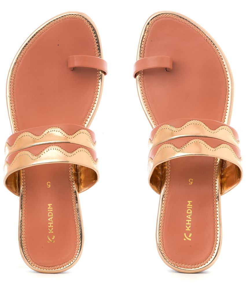     			KHADIM - Peach Women's Flats