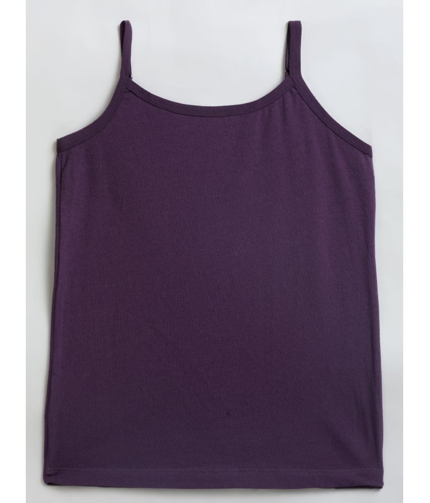     			shyygl Cotton Lycra Camisoles - Purple Single