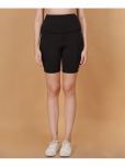 N-Gal Black Poly Spandex Solid Shorts - Single