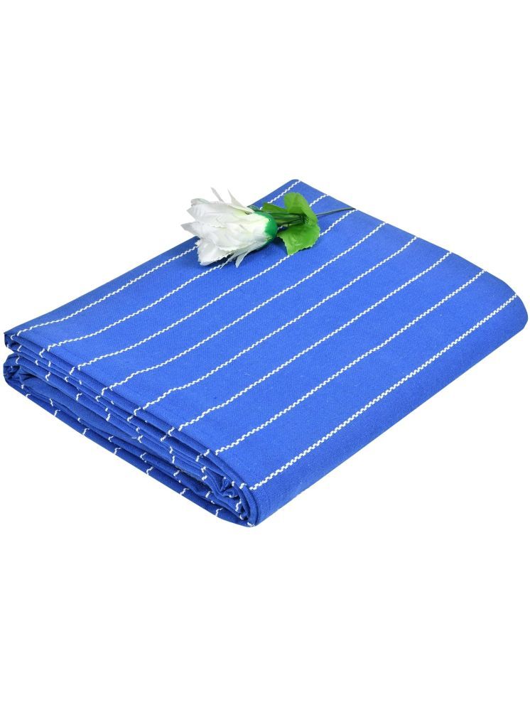     			CRAZYWEAVES Blue Double bed 100% Cotton Bedsheet ( 1 pcs )